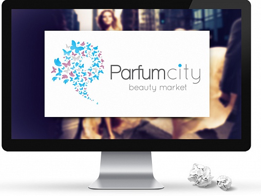 Логотип для интернет магазина косметики Parfumcity 